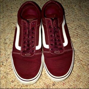 Maroon Vans Shoes 8/9.5
